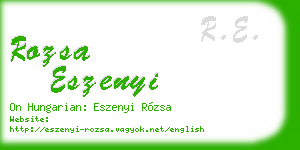 rozsa eszenyi business card
